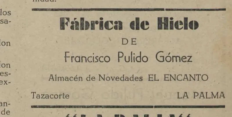 Publicidad La Palma, 1952